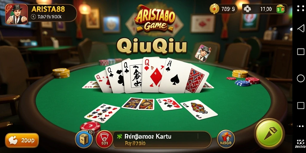 Tampilan gameplay QiuQiu yang mendebarkan di ARISTA88.