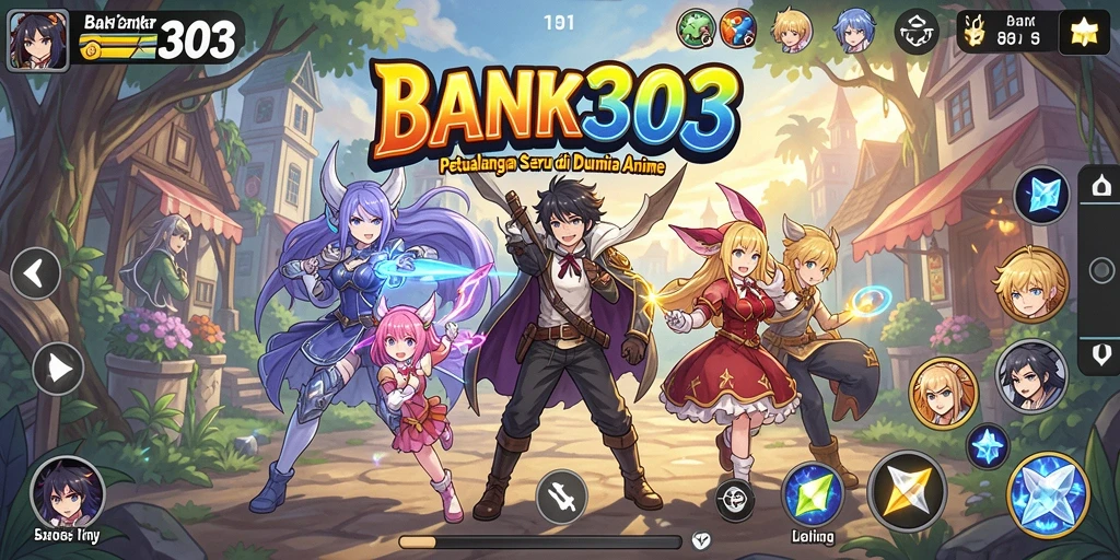 Screenshot BANK303 menampilkan pertarungan seru di dunia Anime.