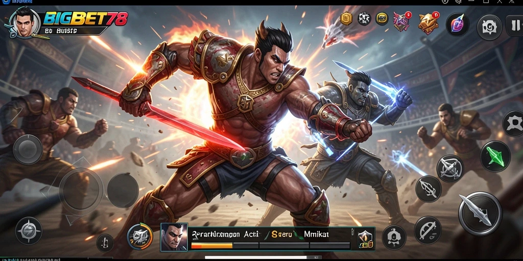 Tampilan menarik dari gameplay aksi dalam BIGBET78.