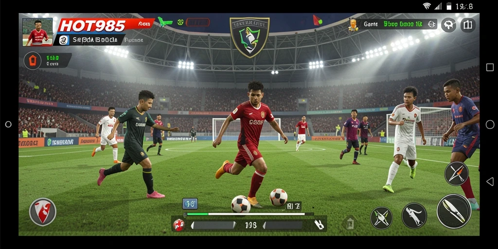 Gameplay HOT985 yang menakjubkan dalam aksi sepak bola.