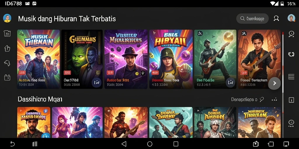 Tampilan gameplay ID6788 yang sederhana dan menarik saat menikmati musik.