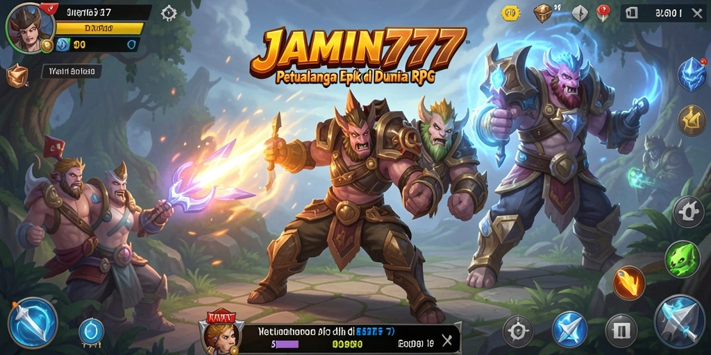 Tampilan gameplay RPG yang menakjubkan dalam JAMIN777.