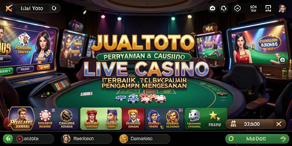 Tampilan gameplay JUALTOTO yang mengasyikkan dan interaktif di kasino langsung.