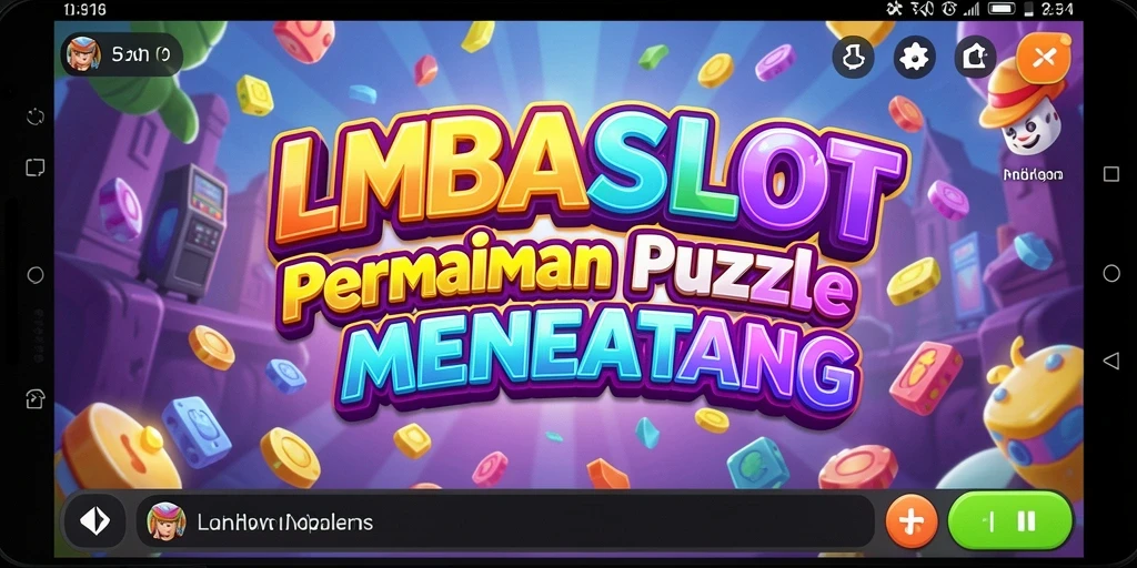 Tampilan gameplay LMBASLOT yang menantang dan penuh warna.