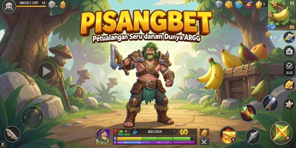 Tangkapan layar utama PISANGBET yang menunjukkan pertempuran seru dalam aksi ARPG.