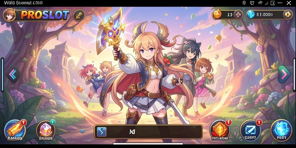 Screenshot menunjukkan aksi seru gameplay slot Anime.