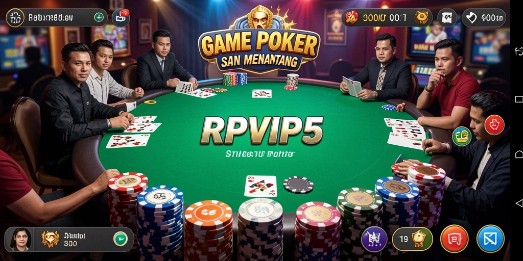 Tampilan menarik dari permainan poker di RPVIP5.