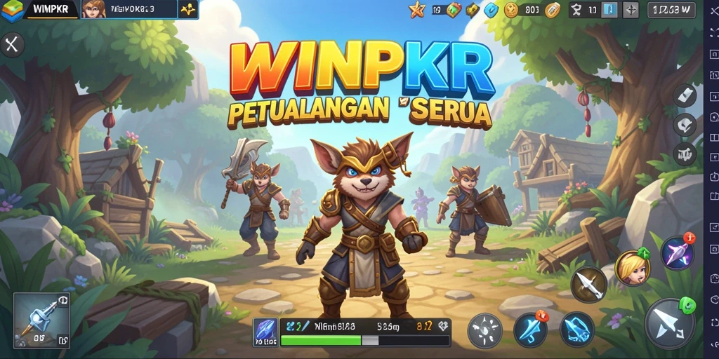 Tampilan gameplay petualangan seru dalam dunia terbuka WINPKR.