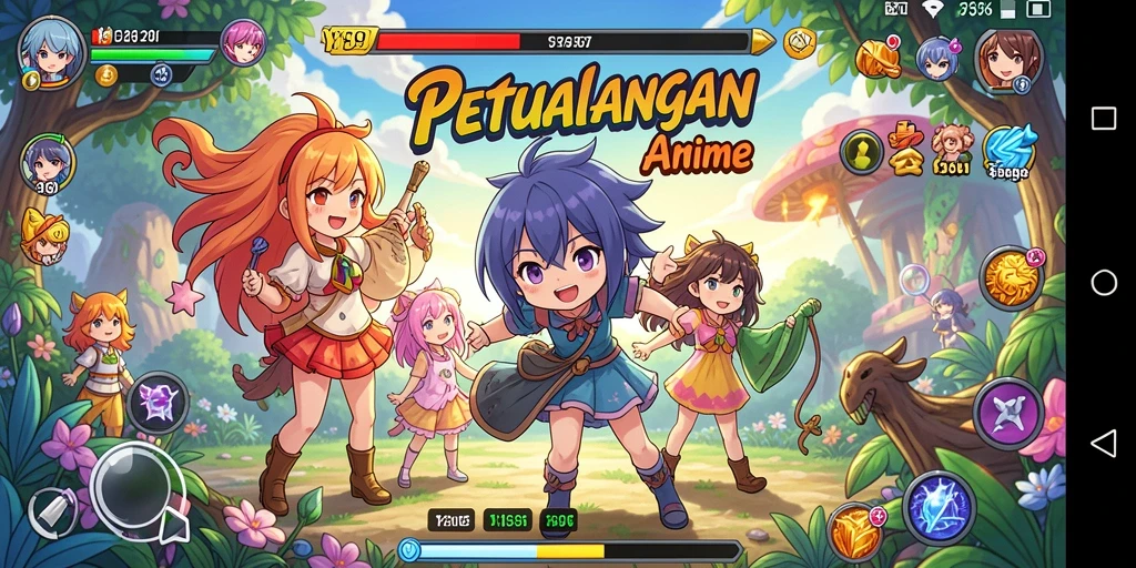 Tampilan screenshot Y89 menampilkan aksi karakter di dunia Anime yang memikat.